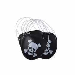 6 Cache oeil pirate plastique