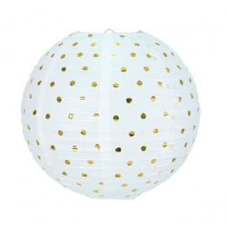 Lanterne - Blanc - Papier - Décoration de fête - Mariage - 35cm
