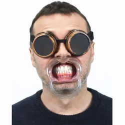 Lot de 5 écarteurs de bouche PARTY PRO en plastique blanc pour soirée photobooth