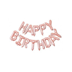 Ballons aluminium Happy Birthday rose gold 305 x 35 cm