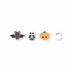 Guirlande fanions mini monstres Halloween - 2 mètres