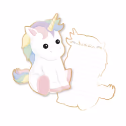 PartyPro Invitation Baby Licorne x8