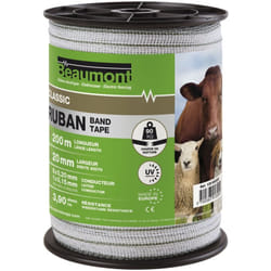 Ruban de clôture électrique blanc et vert 200 m larg. 20 mm Beaumont