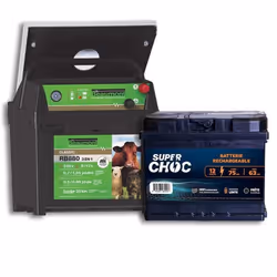 Poste mixte - Beaumont - RB880 - Panneau solaire 10 W - Batterie 12 V 75 Ah - Résistant aux chocs