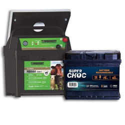 Poste mixte - Beaumont - RB880 - Panneau solaire 10 W - Batterie 12 V 75 Ah - Résistant aux chocs