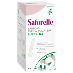 Saforelle Coton Protect 14 Tampons Super avec Applicateur