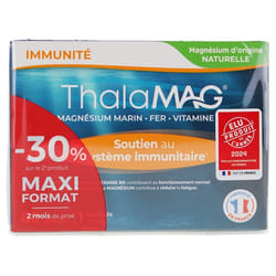 Laboratoires IPRAD Thalamag Magnésium Marin Fer Vitamine B9 Lot de 2 x 60 Gélules