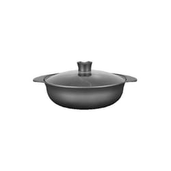 La cocotte duo KitchenPro - Venteo - 2 compartiments - 28cm de diamètre - couvercle en verre - tous feux