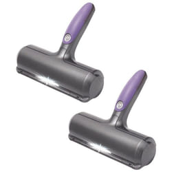 Fur Daddy Sweeper Brush - Brosse anti poils animaux - Ramasse poils chat et chien - Violet et Gris - Pour Canapé/Vêtements - Venteo