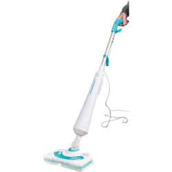 Venteo - Balai vapeur 1300W - Tête articulée Vapeur continue - Système double réservoir eau/détergent