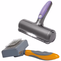 Composition du PACK :- Brosse anti-poils qui ramasse les poils de vos animaux sur différentes surfaces.- Brosse de toilettage ...