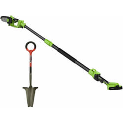 Rootslayer Venteo pack tronçonneuse 2en1 + RootSlayer Venteo Tronçonneuse électrique - Manche télescopique - Outils multifonctions jardin