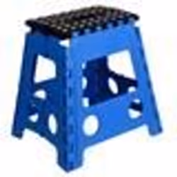Bleu 37.000000 Marche Pied Pliant GRAND MODELE - Résiste jusquà 150kg de charge - Pliable