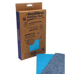 2 en 1 : Les serpillières NETTOIE-TOUT disposent de deux faces, l'une ultra douce en microfibre et l'autre désincrustantes an ...