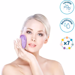 Matière : microfibres ultra douces et confortables au toucher pour éviter les irritations et démaquiller en douceur les yeux  ...