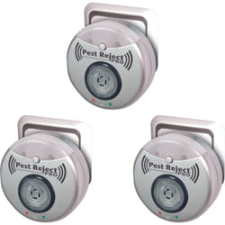 Venteo - Pest Reject Pro - lot de 3 Répulsif nuisibles Repulse power - Ultrasons et électromagnétisme - Couleur gris - Couverture de votre maison de