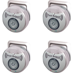 Venteo - Pest Reject Pro - lot de 4 Répulsif nuisibles Repulse Power - Ultrasons et électromagnétisme - Couleur gris - Couverture de votre maison de