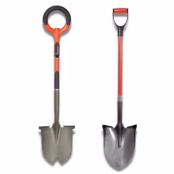 Pelle ronde RootSlayer + pelle à rebords RootSlayer - Outils de jardin multifonctions - Idéal pour tous types de sols - Polyv ...