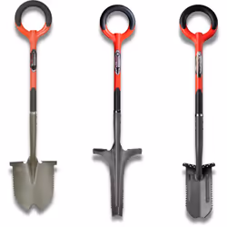Utilisation : Une pelle ronde, un désherber, une bêche de tranchées, trois outils de jardin spécialement conçu pour de gros t ...