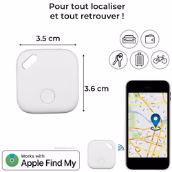 TRACKER LOCALISATEUR Wiami - Fonctionnalité APPLE - Suivi temps réel - Pile incluse