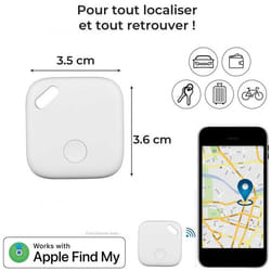 TRACKER LOCALISATEUR Wiami - Fonctionnalité APPLE - Suivi temps réel - Pile incluse