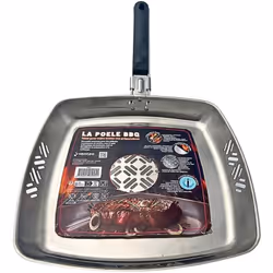 Grillez, saisissez, et savourez chaque aliment avec la poêle barbecue inox VENTEO – l'accessoire indispensable pour une cuiss ...