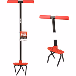 Optimisez votre entretien du sol avec la Griffe de Jardin Rotative, un outil conçu pour faciliter toutes vos tâches de jardin ...