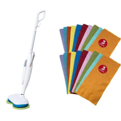 Venteo - balai electrique et chiffons de nettoyage microfibre - Balai vapeur automatique Double tête rotative