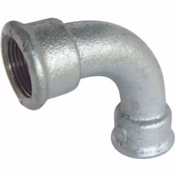 SOMATHERM FOR YOU - Courbe - Fonte galva - 90° - Grand Rayon - Femelle Femelle 33/42 N°2 A PROPOS DE L'ARTICLE Courbe à 90°.  ...