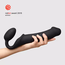 Strap-on-me 6012888 godemichet Gode à sangle Sexe anal, Sexe vaginal Noir Plastique, Silicone 160 mm 4,5 cm