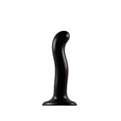 Strap-on-me 6015780, Gode à sangle, Sexe anal, Sexe vaginal, Noir, Silicone, Courbé, Lubrifiant à base d'eau