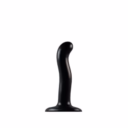 Strap-on-me 6015803, Gode à sangle, Sexe anal, Sexe vaginal, Noir, Silicone, Courbé, Lubrifiant à base d'eau