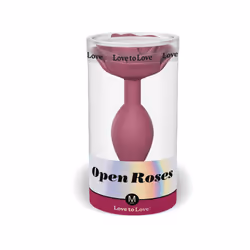 Love to Love Open Roses Plug anal Rouge Silicium 1 pièce(s)