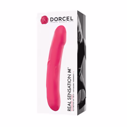 DORCEL Real Sensation M Gode classique Sexe vaginal Fuchsia Silicone 225 mm 3,9 cm