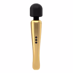 DORCEL Megawand, Noir, Or, Silicone, Droit, Masturbation, Batterie intégré, 290 mm