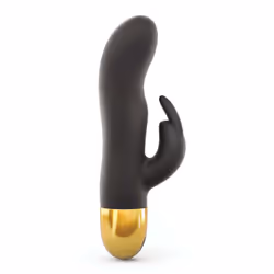 DORCEL Rabbit Expert G, Noir, Or, Silicone, Courbé, Masturbation, Sexe vaginal, Batterie intégré, 1 h