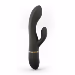 DORCEL Glam Rabbit, Noir, Silicone, Courbé, Ambidextre, Boutons, Masturbation, Sexe vaginal
