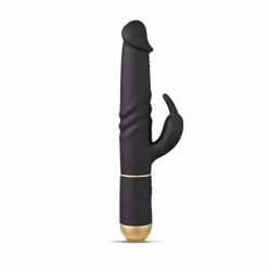 DORCEL Furious Rabbit 2,0, Noir, Silicone, Masturbation, Sexe vaginal, 270 mm, 4 cm