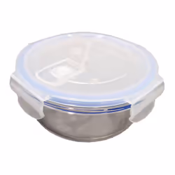 Boite en verre ronde avec couvercle en plastique qui se clipPasse au microondes, au congélateur et au lave-vaisselleUn conten ...