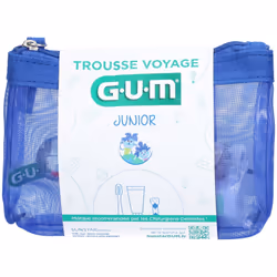 Kit de voyage - GUM - Junior - Brosse à dents + Dentifrice Tutti-frutti - Sablier inclus - Antibactérien