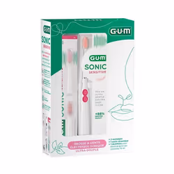 Coffret Cadeau GUM® SONIC SENSITIVE Blanche - 4 produits