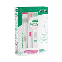Coffret Cadeau GUM® SONIC SENSITIVE Blanche - 4 produits