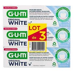 GUM Original White Dentifrice Lot de 3 x 75 ml