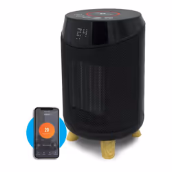 Connecté, avec une puissance de 2000 Watts. Adapté à une surface de 30 M2, Chauffage très silencieux, niveaux sonore de 50 dB ...