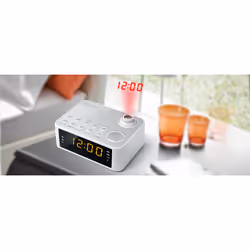 Muse M-178 PW Horloge Numérique Argent, Blanc