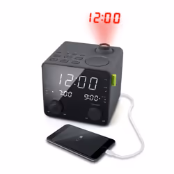 Muse M-189 P, Horloge, Numérique, FM, PLL, LED, 2,29 cm (0.9"), Noir