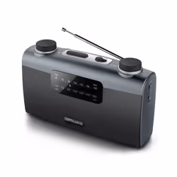 Muse M-058 R, Portable, Analogique, AM, FM, Noir, Gris, Monochromatique, Rotatif