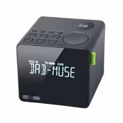 Muse M-187 CDB, Réveil numérique, Noir, DAB+, FM, PLL, 20 canaux, LCD, AC/Batterie