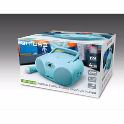 Muse MD-203 KB Système stéréo portable Analogique FM Bleu