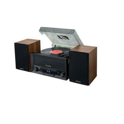 Muse MT-120 MB Système micro midi domestique Noir, Transparent, Bois Manuel